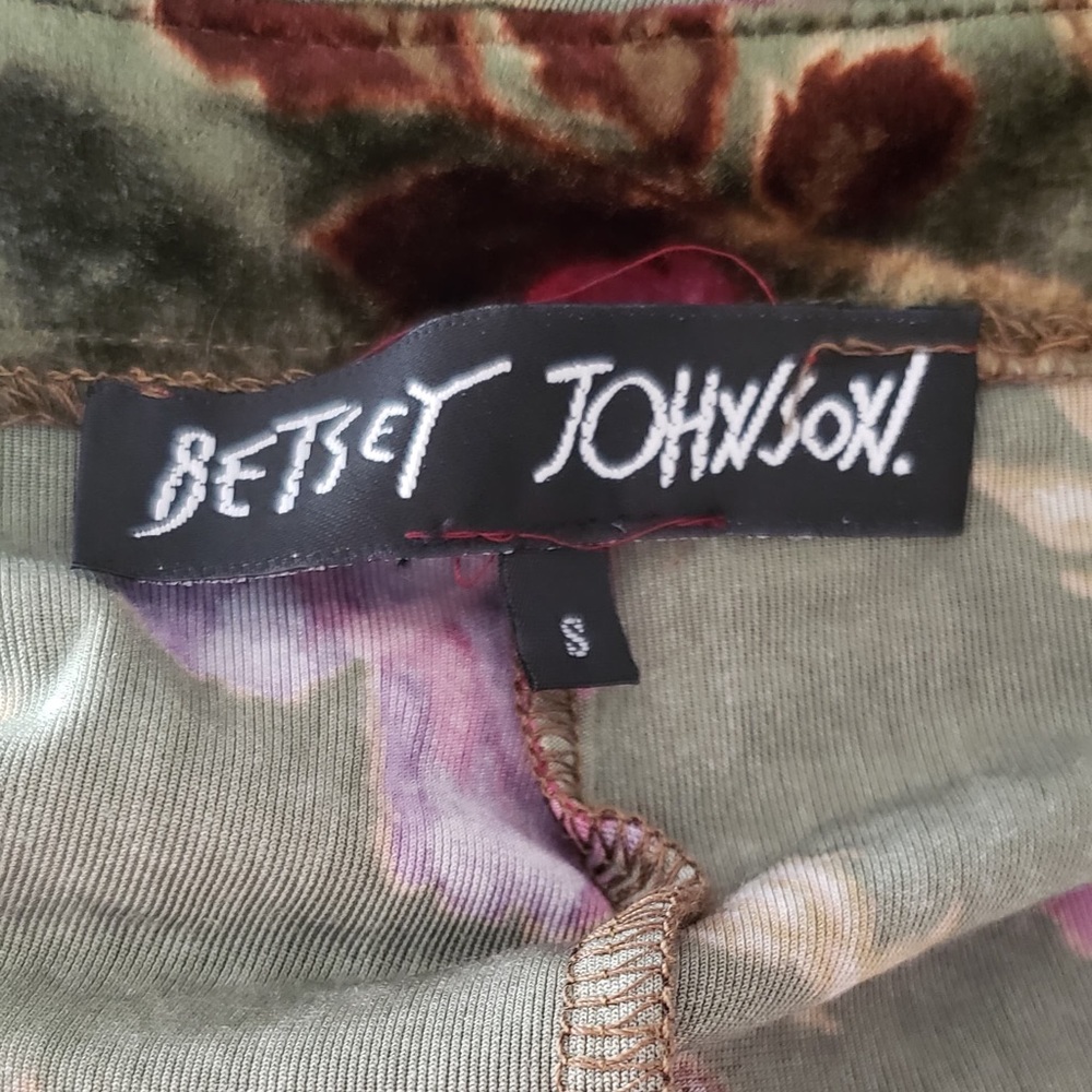 Vintage Betsey Johnson Green Floral Corset Top - Picture 5 of 7